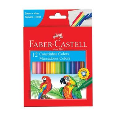 Imagem de Canetinha Hidrográfica 12 Cores Faber Castell
