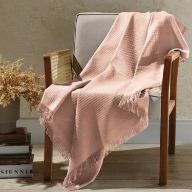 Imagem de Manta de Sofá Marrocos Dohler 150cm x 120cm - Rosa, Rosa