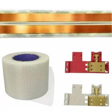 Imagem de Kit Eletrofita Fita eletrica 2 Pistas 1 Metro 750v 20a + Conector 20a