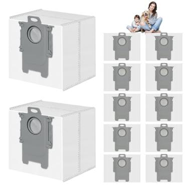 Imagem de VIEWALL 12 pacotes de sacos de vácuo descartáveis compatíveis com Roborock Q5+, Q5 Pro+, Q5 Max+, Q5 DuoRoller+, Q7+, Q8 Max+, S7 Max Ultra/MaxV Ultra, S8+, S8 Pro Ultra Robot Aspiradores e Docas