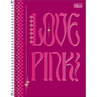 Imagem de Tilibra - Caderno Espiral Capa Dura Universitário Connect 1 Matéria Love Pink 80 Folhas - Love Pink Fundo Pink Liso