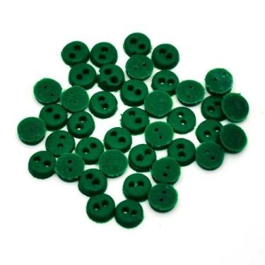 Imagem de Botões Feito a Mão Veceli - Redondo Mini, VERDE BANDEIRA