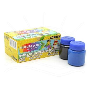 Imagem de Pintura a Dedo Acrilex 15ml - 6 cores