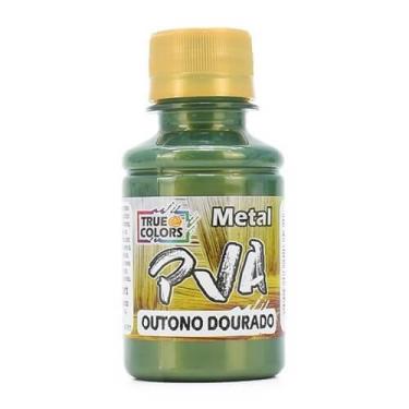 Imagem de Tinta PVA Metal True Colors 100ml - Cores Metálicas, 7985 OUTONO DOURA