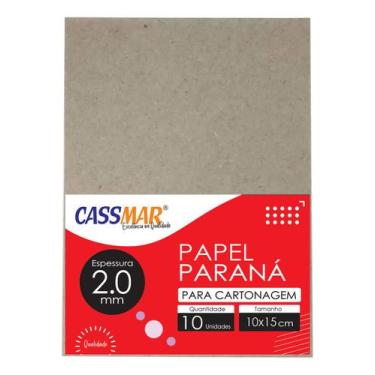 Imagem de Papel Paraná para Cartonagem 2,0mm 10x15cm 10un - Cassmar