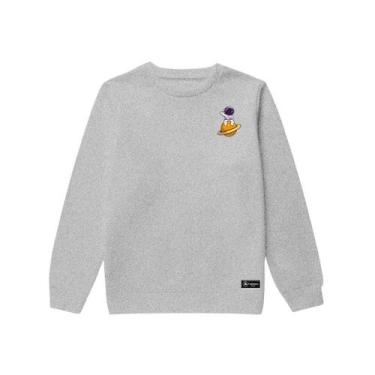 Imagem de Blusão Moletom Infantil Astronauta Saturno Personalizado sem Capuz gol