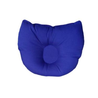 Imagem de Travesseiro Plagiocefalia Para Bebe Cabeça Chata - Happy Line, Azul