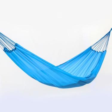 Imagem de Rede de Dormir Descanso Nylon Garimpeira Camping Azul Claro - TEIXEIRA