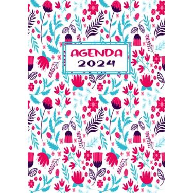 Imagem de Agenda Journalier 2024: Restez Organisé du 1er janvier 2024 au 31 décembre 2024 | Pages de Contacts, Emplois du Temps, Journal de Mots de Passe, Jours Fériés, Anniversaires et Bien Plus Encore !
