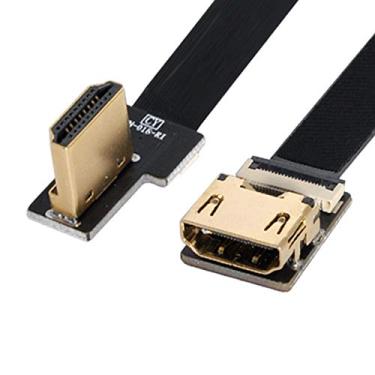 Imagem de Xiwai CYFPV Cabo plano de 90 graus HDMI macho para fêmea FPC para fotografia aérea multicóptero HDTV (0,5 m)