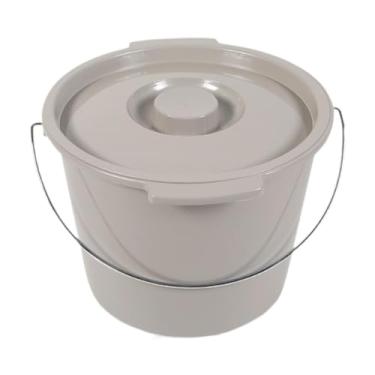 Imagem de Dynwave Cômoda Sanitária Portátil Leve com Tampa Resistente Sanitário de Viagem Idoso Potty para Sala de Estar Casa Barco Caminhada Interna