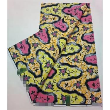 Imagem de Tecido Africano Cera Real Estampa Dourada Soft Pagne Ankara Material de Algodão Prata Nigeriana Gana para Festa de Casamento Vestido para Costurar (conforme imagem-38)