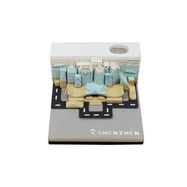 Imagem de Calendário 3D 2025, Shenzhen Calendário de peças de tempo da 2025, notas adesivas de papel DIY Tear Away, cartões para escritório, presentes para casa, ornamentos (Shenzhen)