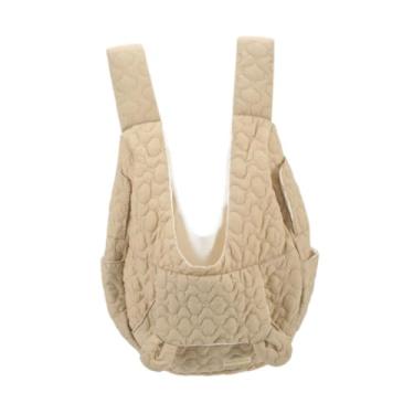 Imagem de Gralara Pet Chest Bag Puppy Mochila Respirável Moda Versátil Decorativo Prático Confortável Mochila Transportadora de Gatos Pets Pack, Cáqui