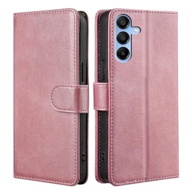 Imagem de DiGPlus Capa carteira para Samsung Galaxy A15, capa de couro premium [compartimentos para cartões] [Suporte] Capa flip para Samsung Galaxy A15 (ouro rosa)