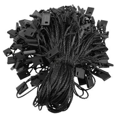 Imagem de pson 1000 peças de etiquetas de fio de nylon de 16,7 cm, prendedor de pressão preto para etiquetas de roupas, etiquetas de preço de joias e marcação de mercadorias