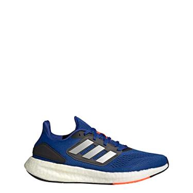 Imagem de adidas Tênis de corrida masculino Pureboost 22, azul royal/prata fosco/preto, tamanho 36, Azul royal/prata fosco/preto, 38