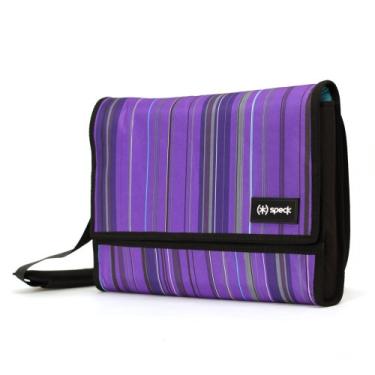 Imagem de Speck Produtos TuckPack Capa para notebook para notebooks de até 33 polegadas com faixa de ameixa Velocity, NBAG-TUCK13-STRPLM