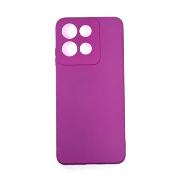 Imagem de Capa Capinha Compativel com Moto G15 Silicone Macia Aveludada Forro Interno Luxo Roxo