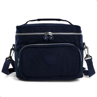 Imagem de Bolsa Térmica Marmita E Bebidas Pratica Dia a Dia Viagens Lancheira (Marinho)