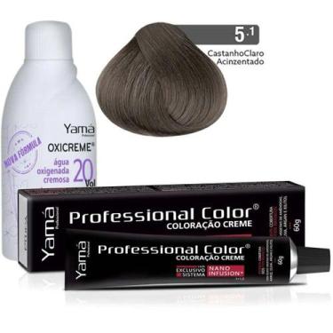 Imagem de Coloração Professional Color 5.1 Castanho Claro Acinzentado + Ox 20vol