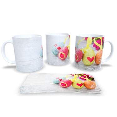 Imagem de Caneca de Porcelana Branca Personalizada Coleção Páscoa