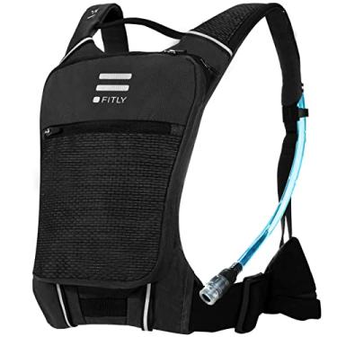 Imagem de FITLY Hydro Running Pack | Mochila de corrida, suporte para celular, armazenamento, cinto torácico | Pacote de hidratação unissex | Transporte itens pessoais durante a corrida | Mochila leve de