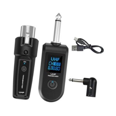Imagem de MERIGLARE MIC Transmissor Receptor Guitar System recarregável XLR Micless System Music Equipment para amplificador de guitarra sem fio, 1 in 1 with Adapter