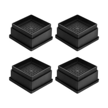 Imagem de YWJLQH Risers de cama 4x Couch Raisers Space Salvando Lift Small em altura Protetor de piso de elevador pesado para sofá Cadeira de cadeira armário, 1 Inch Square