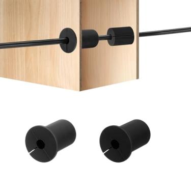 Imagem de HiPicco 2 peças de ilhós de parede para cabos, cabo de silicone de 2,5 cm, bucha de parede, alimentação, kit de roteamento, acessórios, cabo de parede, passagem, para Ethernet com orifício de 8 mm,