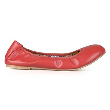 Imagem de Brinley Co Sapatilha feminina Leta Ballet, Vermelho, 6