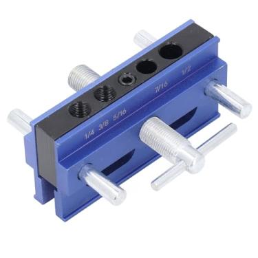 Imagem de Auto -centralização Gabarito de Pino, o Kit de Gabarito de Madeira para Luto de Gabarito Auto -central para Buracos Retos Azul, Ferramentas