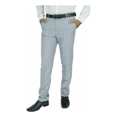 Imagem de Calça Social Masculina Alfaiataria Mescla 1790 - Amil, Cinza, 44