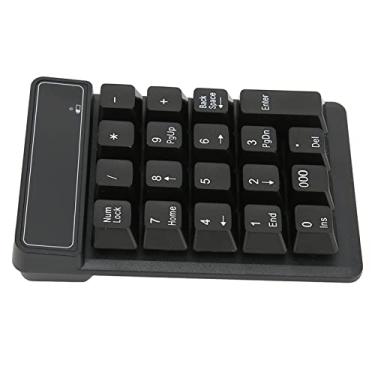 Imagem de Teclado Numérico Sem Fio 19 Chaves 2.4 GHz Portátil Ergonômico à Prova D'água Número de Peso Leve Black Black