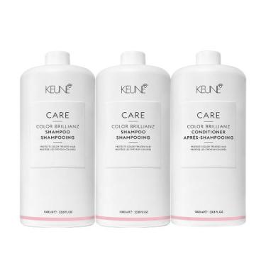 Imagem de Kit Keune Color Brillianz -  Shampoo e Condicionador Litro (3 produtos
