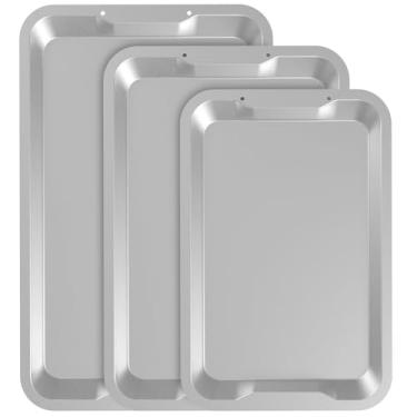 Imagem de WEBROIL Conjunto de assadeiras premium para forno Ninja B33003 Foodi, bandeja de aço inoxidável para a maioria dos fornos, presente para utensílios de cozinha, torradeira 28 x 43 cm, 25 x 38 cm e 30 x