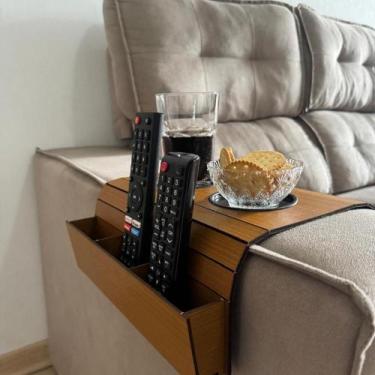 Imagem de Kit 2 Esteiras Para Sofá Suporte Porta Copos e Porta Controle Bandeja 