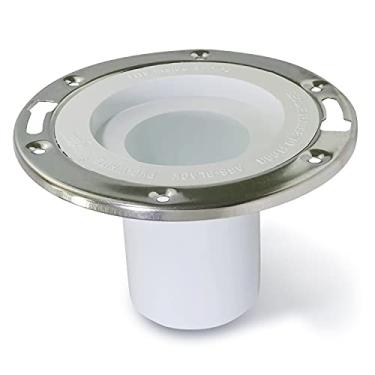 Imagem de Midline Valve Flange de armário S1165 de 10,3 cm de comprimento com anel de aço inoxidável cabe em PVC de 7,6 cm ou tubo de ferro fundido