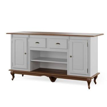 Imagem de Bancada de Cozinha Ilha de Madeira Alta Hannover com 2 Portas e 2 Gave