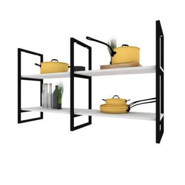 Imagem de Prateleira Suspensa Teto Cozinha pratileira prateleira mdf nicho indus