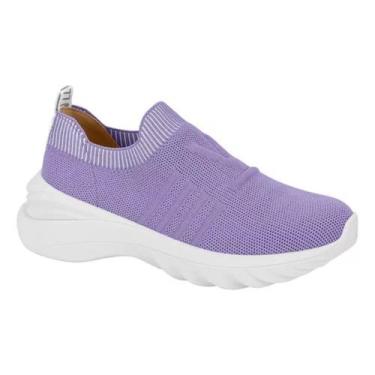 Imagem de Tênis Feminino SlipOn Knit Elástano Vizzano Confort - Lilás , 37