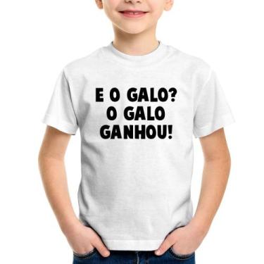 Imagem de Camiseta Infantil E o galo O galo ganhou! - Foca na Moda, Branco, 6