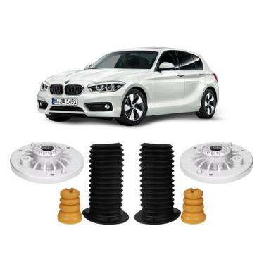 Imagem de Kit Coxim Batente Coifa Dianteiro Bmw 118i 2012 2013 2014 15 - QualyKi