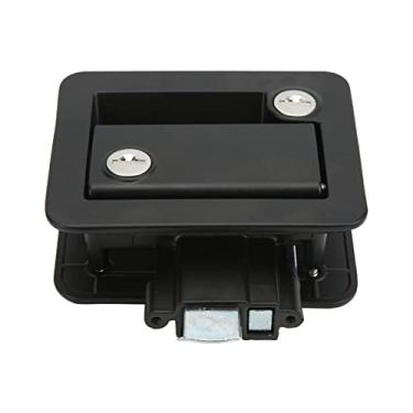 Imagem de Fechadura de porta de entrada para trailer, trava de segurança resistente, fechadura embutida para trailer, trailer, trailer, motorhome, liga de alumínio (preto)