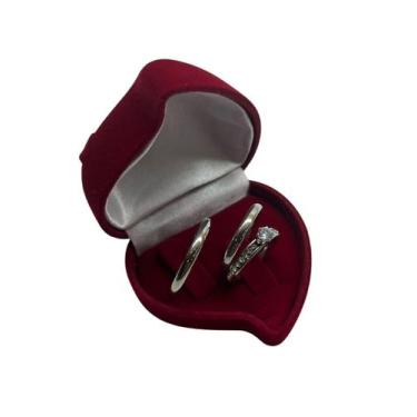 Imagem de Par de Alianças Prata Fina De Namoro 2mm Abaulada Com Anel - Gol Mix 2