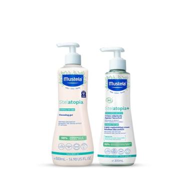Imagem de Mustela Combo Pele Seca ou Extremamente Seca - Gel Lavante Stelatopia 500ml + Stelatopia + Hidratante Relipidante Antiprurido 300 ml