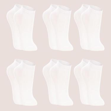 Imagem de Kit 6 Pares Meia Kids Lupo Cano Curto Unisex Original, Branco, 24 a 29