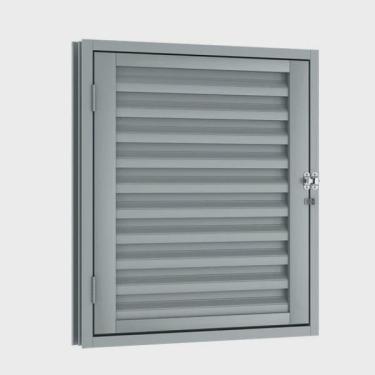 Imagem de Porta de Aço Alçapão 80x60cm com Porta Cadeado Riobras