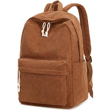 Imagem de Mochila escolar BTOOP Corduroy para adolescentes Bolsa para laptop de 17 polegadas