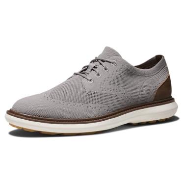 Imagem de FootJoy Tênis de golfe masculino Traditions Knit, Cinza/cinza/caramelo, 9.5 X-Wide